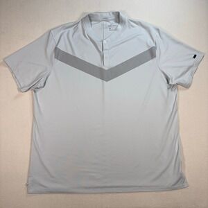 Nike Tiger Woods Vapor Blade Polo Men's 2XL Light Blue Dri-Fit Stretch Golf
